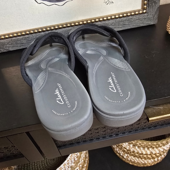 Clarks Women's Cloudsteppers Breeze Rae Cam Wedge Sandals Size 10 - Picture 4 of 7